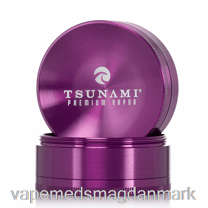 Vape Væske Tsunami 2,4 Tommer 4-delt Sunken Top Grinder Lilla (63mm)